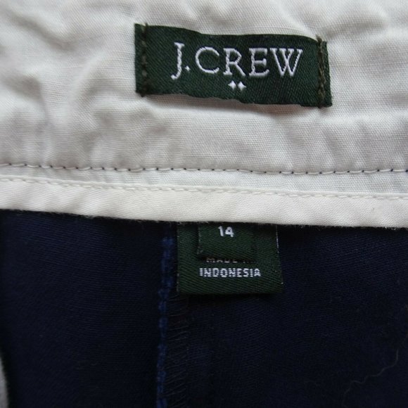 J. Crew Women's Sailor Pants Twill Button Wide Leg Navy Blue Modern Plus Size 14 - Picture 8 of 12